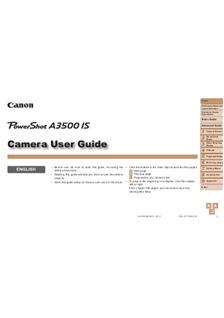 Canon PowerShot A3500 is manual. Camera Instructions.